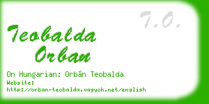 teobalda orban business card